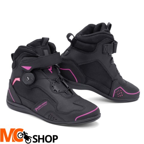 REBELHORN BUTY MOTOCYKLOWE SPARK II LADY BLACK/PIN REBELHORN BUTY MOTOCYKLOWE SPARK II LADY BLACK/PIN