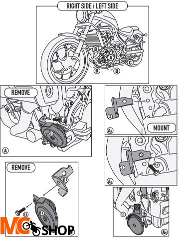 GIVI OSŁONA SILNIKA GMOLE HONDA CMX 1100 Rebel 21 GIVI OSŁONA SILNIKA GMOLE HONDA CMX 1100 Rebel 21