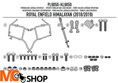 GIVI STELAŻ KUFRÓW BOCZNYCH MONOKEY ROYAL ENFIELD