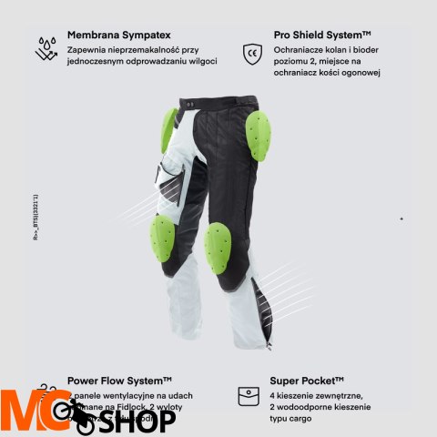 REBELHORN SPODNIE TEKSTYLNE RANGE GREY/BLACK/RED REBELHORN SPODNIE TEKSTYLNE RANGE GREY/BLACK/RED