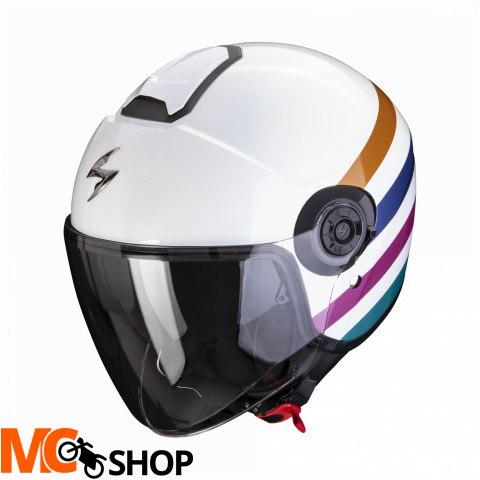 SCORPION KASK OTWARTY EXO-CITY II BEE WHITE-GR-GOL