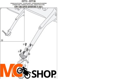 GIVI 2021 POSZERZENIE DODATKOWE STOPKI KTM 1290 Su GIVI 2021 POSZERZENIE DODATKOWE STOPKI KTM 1290 Su