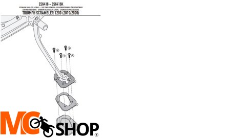 GIVI 2021 POSZERZENIE DODATKOWE STOPKI Triumph Scr GIVI 2021 POSZERZENIE DODATKOWE STOPKI Triumph Scr