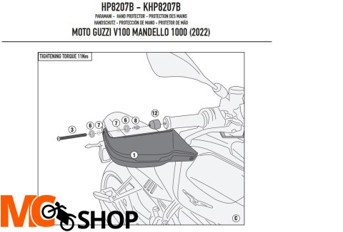 GIVI DODATKOWE HANDBARY MOTO GUZZI V100 Mandello 1 GIVI DODATKOWE HANDBARY MOTO GUZZI V100 Mandello 1
