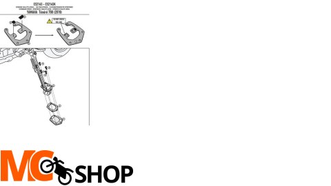 GIVI POSZERZENIE DODATKOWE STOPKI YAMAHA Ténéré 70 GIVI POSZERZENIE DODATKOWE STOPKI YAMAHA Ténéré 70