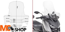 GIVI SZYBA DYMIONA 64,5 x 57,5 cm YAMAHA X-Max 300