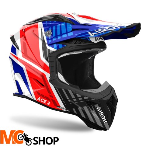 AIROH KASK OFF-ROAD AVIATOR ACE 2 PROUD BLUE/RED G AIROH KASK OFF-ROAD AVIATOR ACE 2 PROUD BLUE/RED G