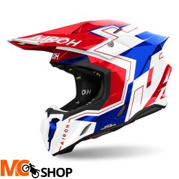 AIROH KASK OFF-ROAD TWIST 3 DIZZY BLUE/RED GLOSS