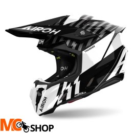 AIROH KASK OFF-ROAD TWIST 3 THUNDER BLACK/WH GLOSS