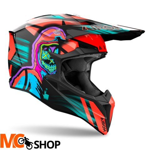 AIROH KASK OFF-ROAD WRAAAP CYBER ORANGE GLOSS AIROH KASK OFF-ROAD WRAAAP CYBER ORANGE GLOSS