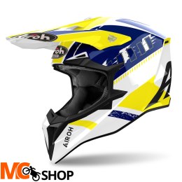 AIROH KASK OFF-ROAD WRAAAP FEEL YELLOW/BLUE GLOSS