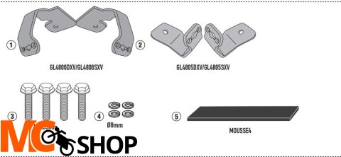 GIVI KIT MONTAŻOWY POL1192 / PLX1192 BEZ STELAŻA