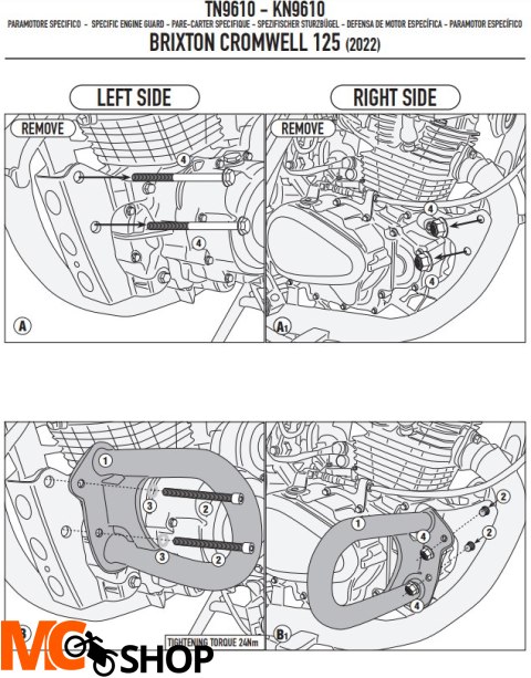 GIVI OSŁONA SILNIKA GMOLE BRIXTON > CROMWELL 125
