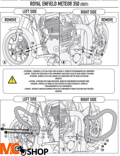 GIVI OSŁONA SILNIKA GMOLE Royal Enfield Meteor 350 GIVI OSŁONA SILNIKA GMOLE Royal Enfield Meteor 350