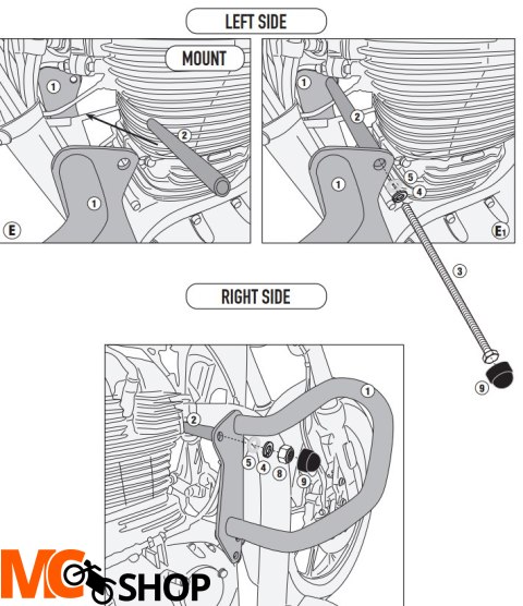 GIVI OSŁONA SILNIKA GMOLE Royal Enfield Meteor 350 GIVI OSŁONA SILNIKA GMOLE Royal Enfield Meteor 350