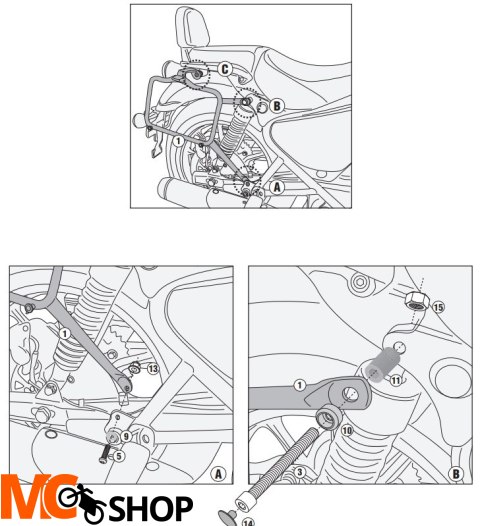 GIVI PL9053 STELAŻ KUFRÓW MONOKEY ROYAL ENFIELD ME