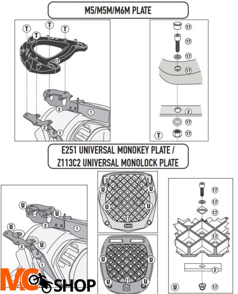 GIVI STELAŻ KUFRA CENTRALNEGO HONDA FORZA 125 /300 GIVI STELAŻ KUFRA CENTRALNEGO HONDA FORZA 125 /300