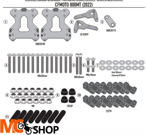 GIVI STELAŻ KUFRÓW MONOKEY - CFMOTO 800 MT (22)