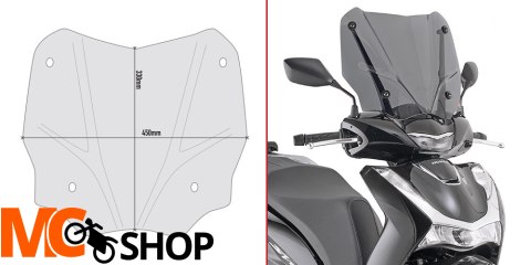GIVI SZYBA DYMIONA 33 x 45 cm (H x W) HONDA SH 350