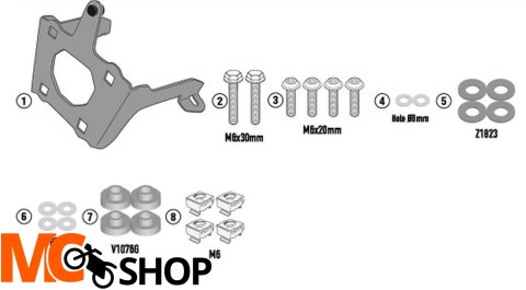 KAPPA MOCOWANIE SZYBY 1173SK CF MOTO CL 700X '21-'