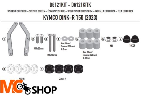 KAPPA MOCOWANIE SZYBY 6121DTK KYMCO DINK R 125-150