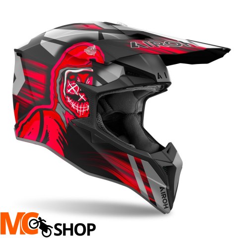 AIROH KASK OFF-ROAD WRAAAP CYBER RED MATT AIROH KASK OFF-ROAD WRAAAP CYBER RED MATT