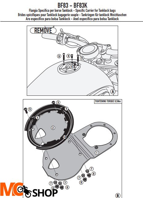 GIVI MOCOWANIE TANKLOCK KEEWAY V 302 C (23) GIVI MOCOWANIE TANKLOCK KEEWAY V 302 C (23)