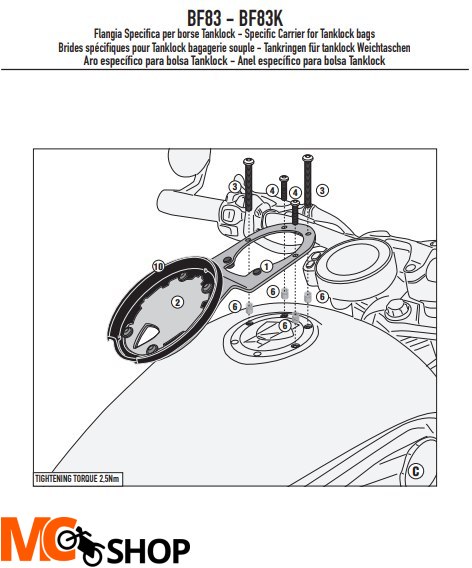 GIVI MOCOWANIE TANKLOCK KEEWAY V 302 C (23) GIVI MOCOWANIE TANKLOCK KEEWAY V 302 C (23)