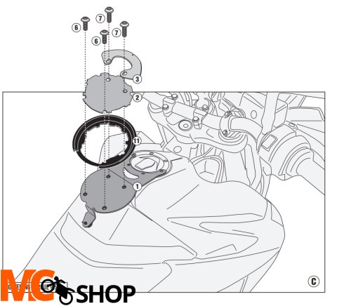 GIVI MOCOWANIE TANKLOCK KTM 890 SMT (23) GIVI MOCOWANIE TANKLOCK KTM 890 SMT (23)