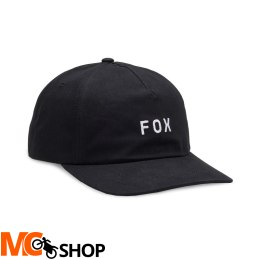 FOX CZAPKA Z DASZKIEM WORDMARK ADJUSTABLE BLACK