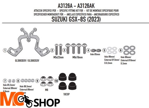 GIVI MOCOWANIE SZYBY 3122S