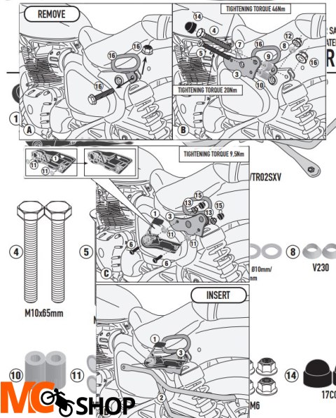 GIVI STELAŻ SAKW BOCZNYCH SERII REMOVE-X ROYAL EN GIVI STELAŻ SAKW BOCZNYCH SERII REMOVE-X ROYAL EN