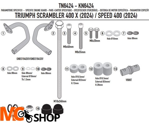 KAPPA GMOLE OSŁONY SILNIKA TRIUMPH SCRAMBLER 400 X KAPPA GMOLE OSŁONY SILNIKA TRIUMPH SCRAMBLER 400 X