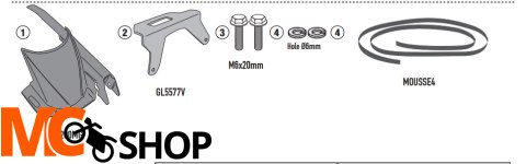 KAPPA MOCOWANIE BŁOTNIKA KRM02 BENELLI TRK 702/TRK KAPPA MOCOWANIE BŁOTNIKA KRM02 BENELLI TRK 702/TRK