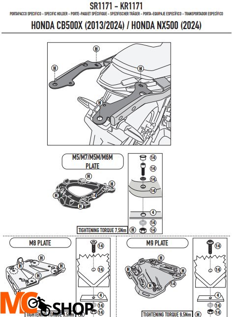 KAPPA STELAŻ KUFRA CENTRALNEGO MONOLOCK HONDA CB 5