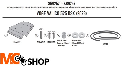 KAPPA STELAŻ KUFRA CENTRALNEGO VOGE VALICO 525 DSX KAPPA STELAŻ KUFRA CENTRALNEGO VOGE VALICO 525 DSX