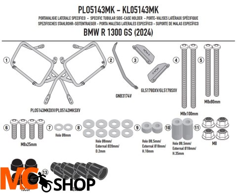 KAPPA STELAŻ KUFRÓW BOCZNYCH MONOKEY BMW R 1300 GS KAPPA STELAŻ KUFRÓW BOCZNYCH MONOKEY BMW R 1300 GS