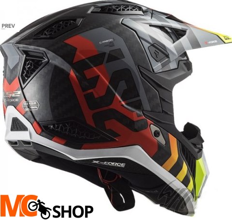 LS2 KASK CROSS MX703 C X-FORCE BARRIER YEL. RED-06 LS2 KASK CROSS MX703 C X-FORCE BARRIER YEL. RED-06