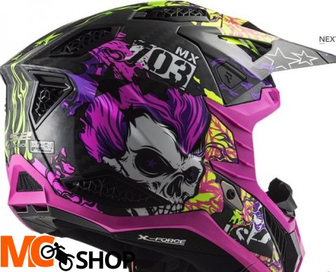 LS2 KASK CROSS MX703 C X-FORCE FIRESKULL VIOLET-06 LS2 KASK CROSS MX703 C X-FORCE FIRESKULL VIOLET-06