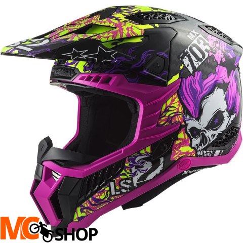 LS2 KASK CROSS MX703 C X-FORCE FIRESKULL VIOLET-06 LS2 KASK CROSS MX703 C X-FORCE FIRESKULL VIOLET-06