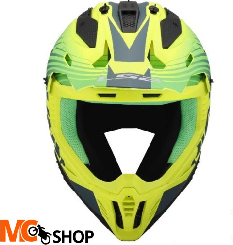 LS2 KASKCROSS MX708 FAST II DUCK MATT H-V GRE YEL