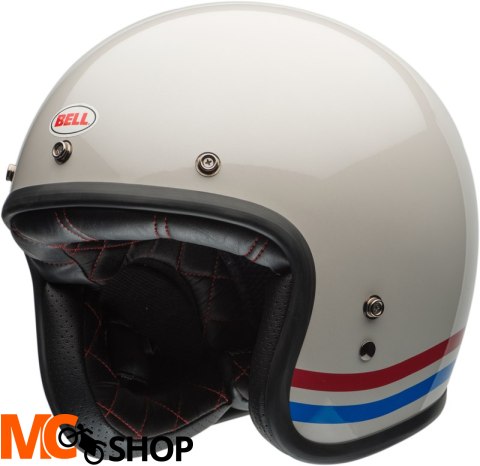 BELL KASK OTWARTY C 500 ECE6 STRIPES PEARL WH R BL BELL KASK OTWARTY C 500 ECE6 STRIPES PEARL WH R BL
