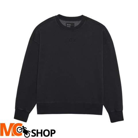 FOX BLUZA WORDMARK OVERSIZED FLEECE CREW BLACK FOX BLUZA WORDMARK OVERSIZED FLEECE CREW BLACK