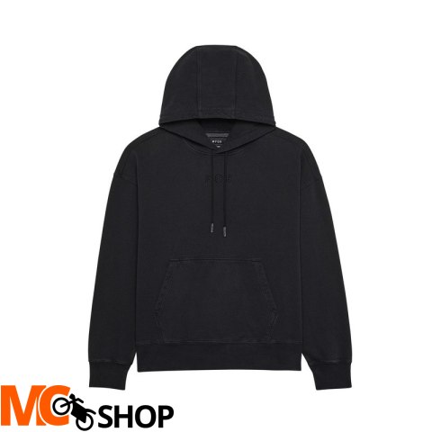 FOX BLUZA Z KAPTUREM WORDMARK OVER FLEECE PO BLACK