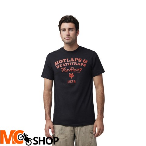 FOX T-SHIRT HOTLAPS PREM TEE BLACK FOX T-SHIRT HOTLAPS PREM TEE BLACK