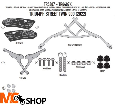 GIVI STELAŻ SAKW BOCZNYCH SERII REMOVE-X TRIUMPH S