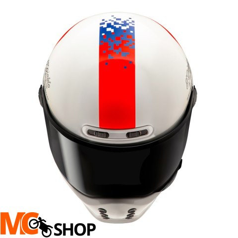 HJC KASK INTEGRALNY V10 FQ20 RETRO WHITE/RD/BLUE HJC KASK INTEGRALNY V10 FQ20 RETRO WHITE/RD/BLUE