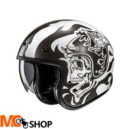 HJC KASK OTWARTY V31 FLAME WHITE/BLACK