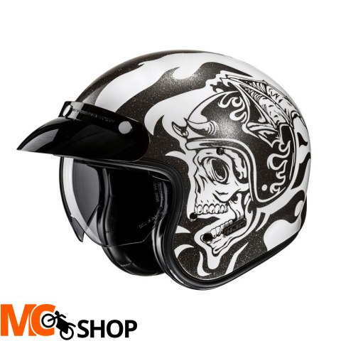 HJC KASK OTWARTY V31 FLAME WHITE/BLACK HJC KASK OTWARTY V31 FLAME WHITE/BLACK