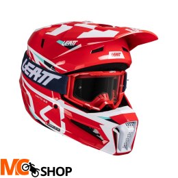 LEATT KASK OFF-ROAD Z GOGLAMI KIT MOTO 3.5 V25 RED